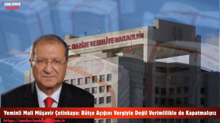 Yeminli Mali Müşavir Çetinkaya: Bütçe Açığını Vergiyle Değil Verimlilikle de Kapatmalıyız