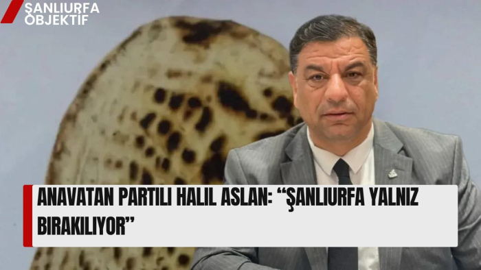 Anavatan Partili Halil Aslan: “Şanlıurfa yalnız bırakılıyor”