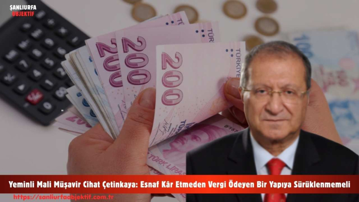 Yeminli Mali Müşavir Cihat Çetinkaya: Esnaf Kâr Etmeden Vergi Ödeyen Bir Yapıya Sürüklenmemeli